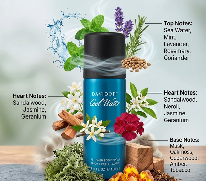 Davidoff Cool Water Deodorant Spray 150ml for Men