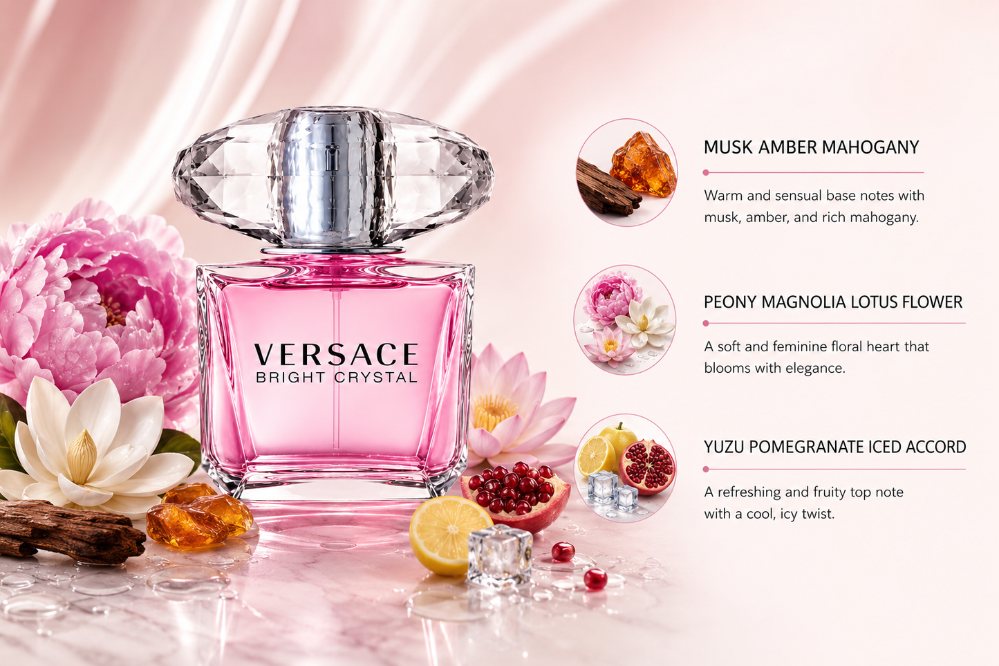 Versace Bright Crystal EDT 50ml Gift Set