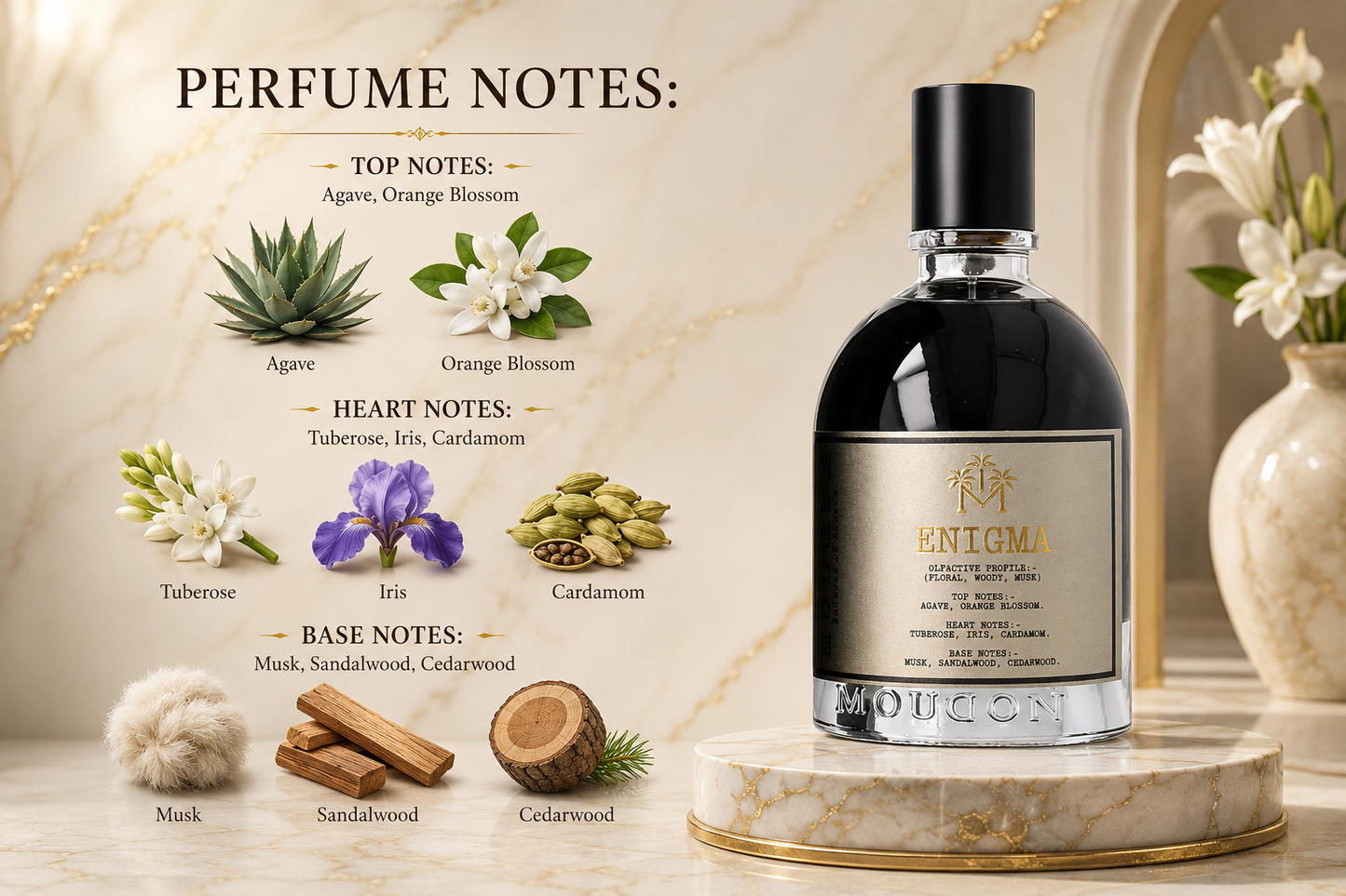 Moudon Enigma Extrait de Parfum 100ml – A Mysterious & Sophisticated Unisex Fragrance