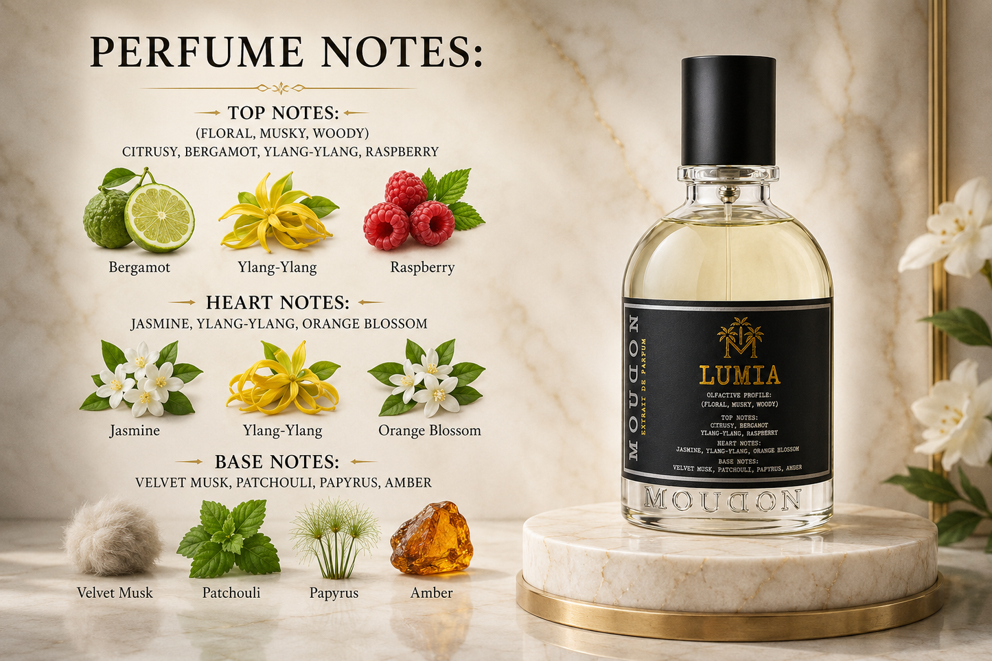 Moudon Lumia Extrait de Parfum 100ml – A Bright & Refreshing Unisex Fragrance