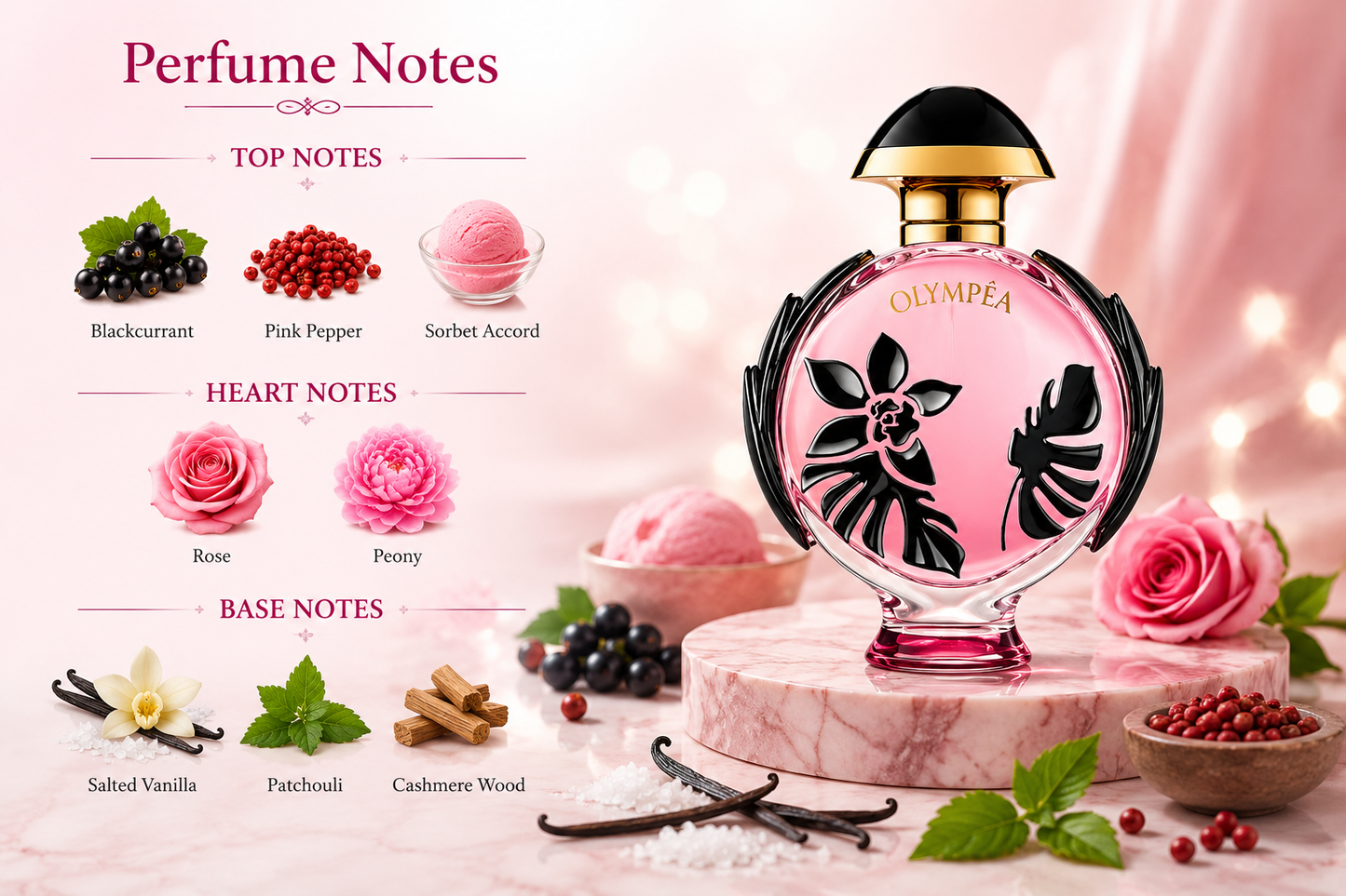 Paco Rabanne Olympea Flora Eau de Parfum Intense 50ml for Women | Floral Amber Perfume