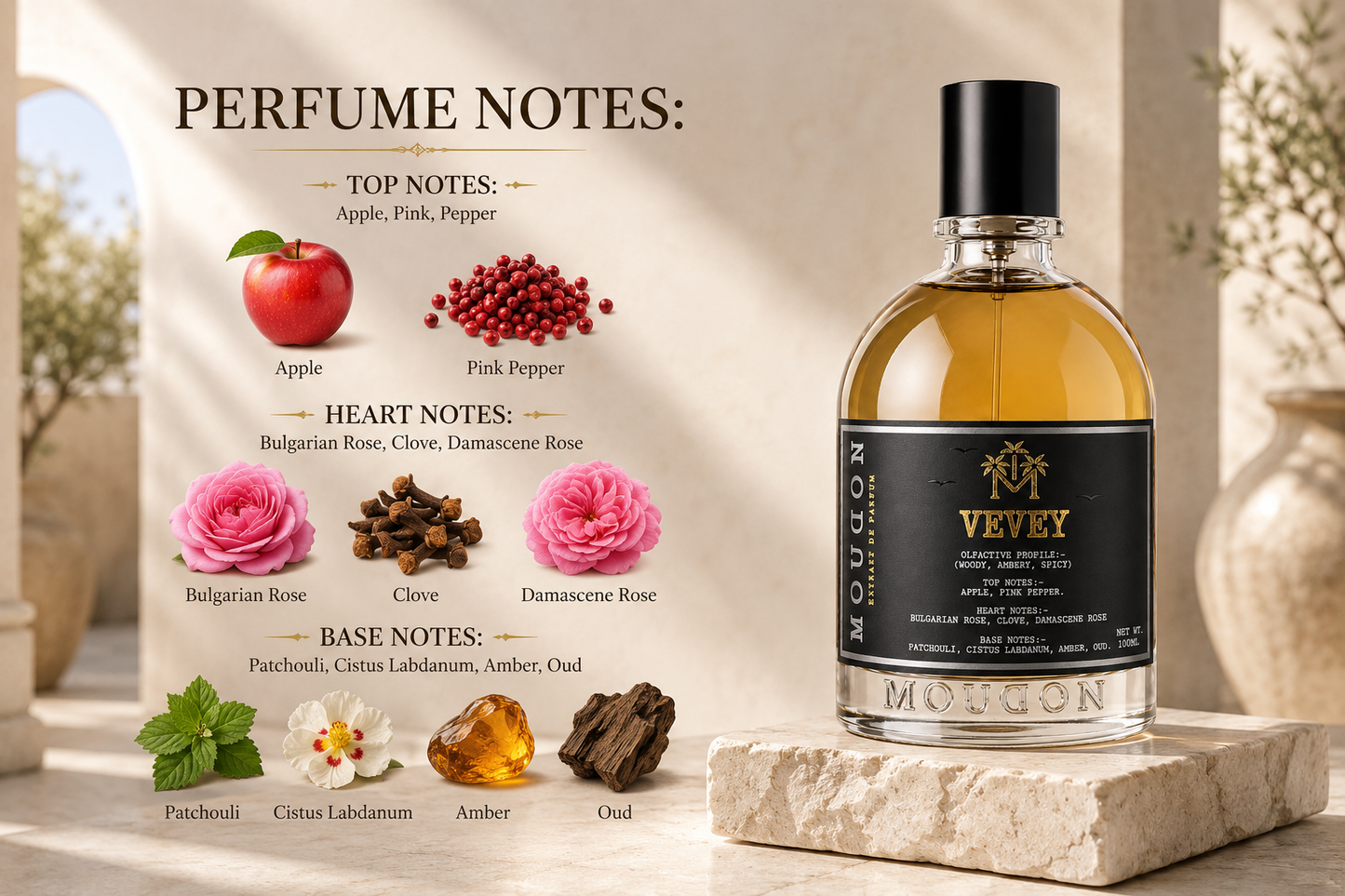 Moudon Vevey Extrait de Parfum 100ml – A Fresh & Sophisticated Unisex Fragrance