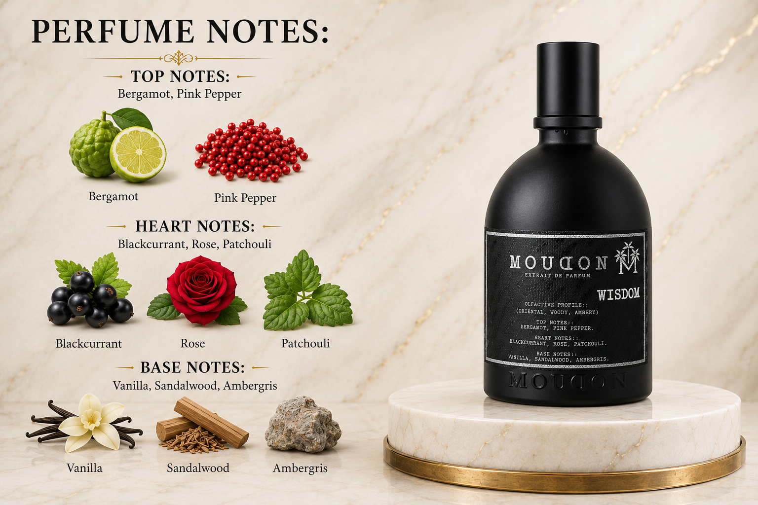 Moudon Wisdom Extrait de Parfum 100ml – A Refined Expression of Clarity & Sophistication