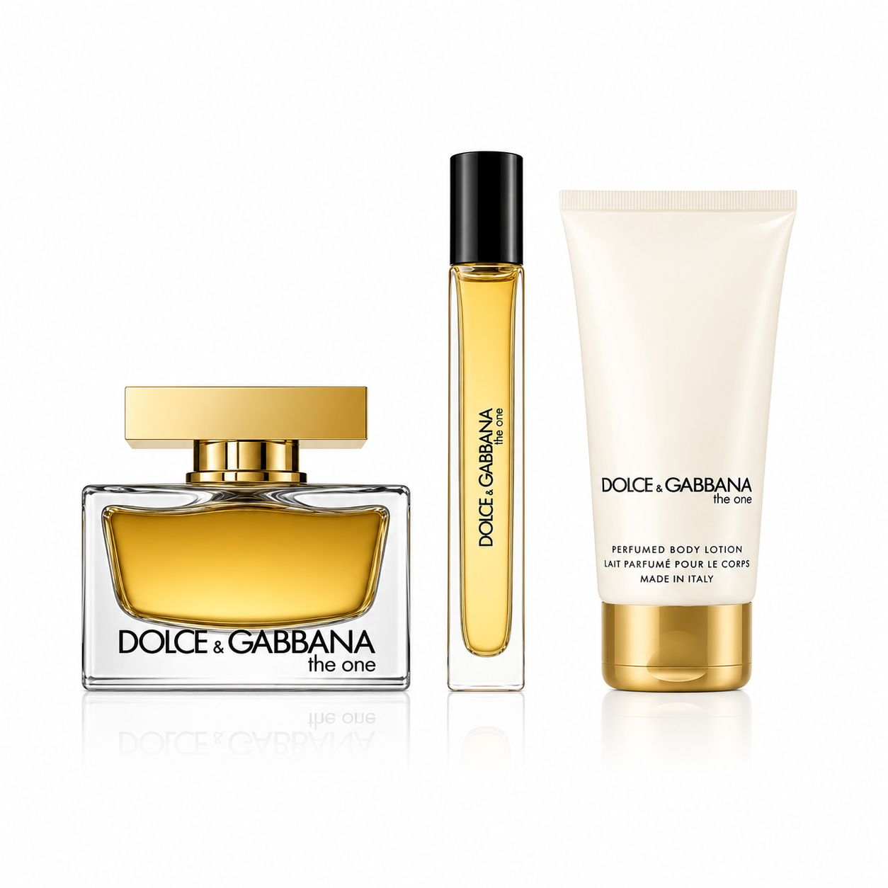 D&G The One Gift Set EDP 75ml + BL 50ml + Travel Spray 10ml