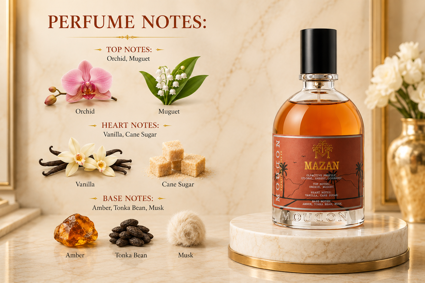 Moudon Mazan Extrait de Parfum 100ml – A Bold Blend of Citrus, Spice & Woods