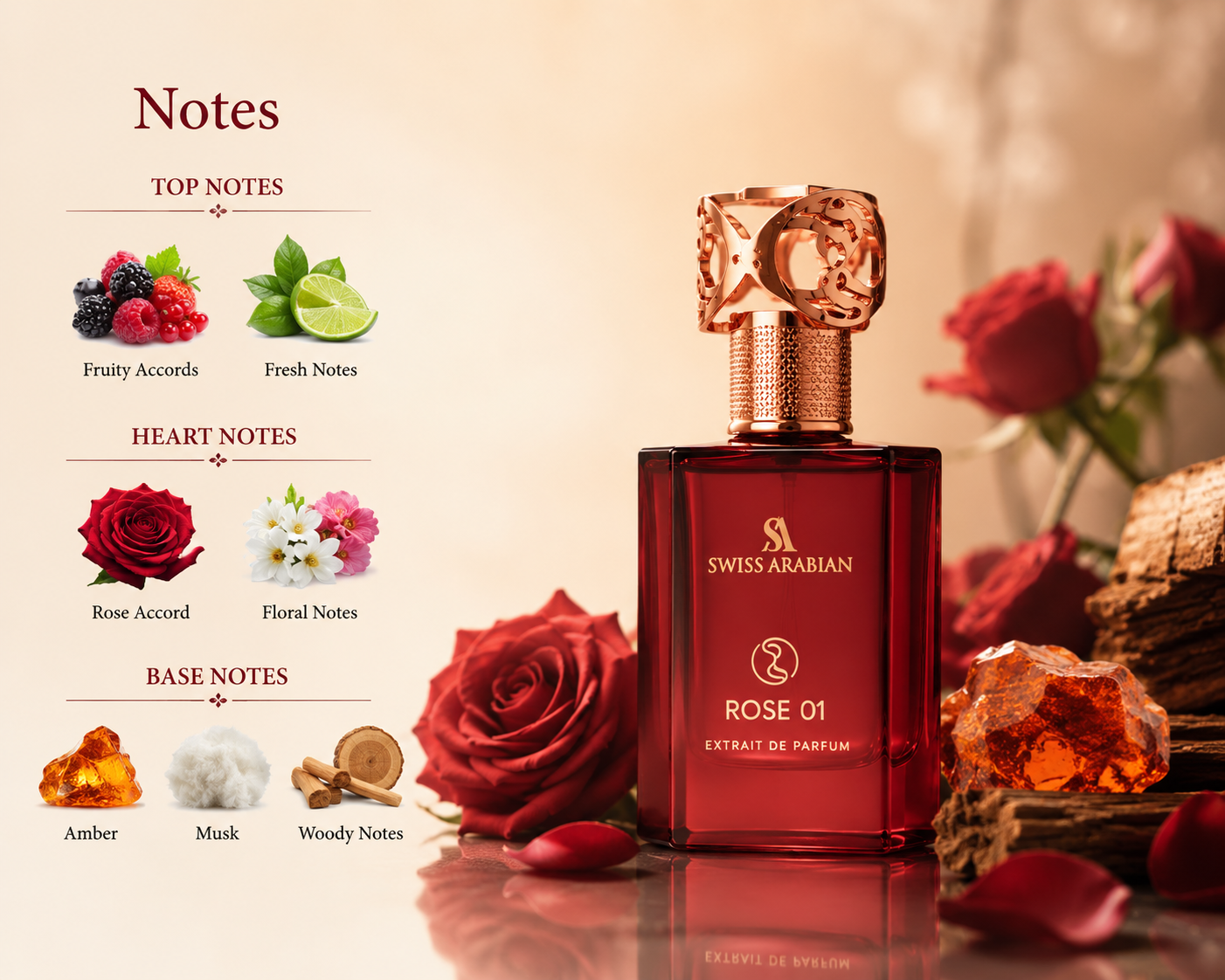 Swiss Arabian Rose 01 Extrait de Parfum 50ml