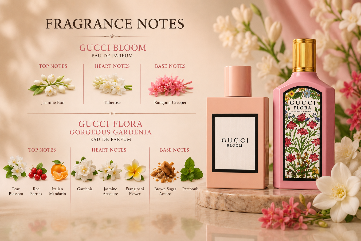 Gucci Women's Mini Set Eau de Parfum Bloom & Flora Gorgeous Gardenia 5ml x 4