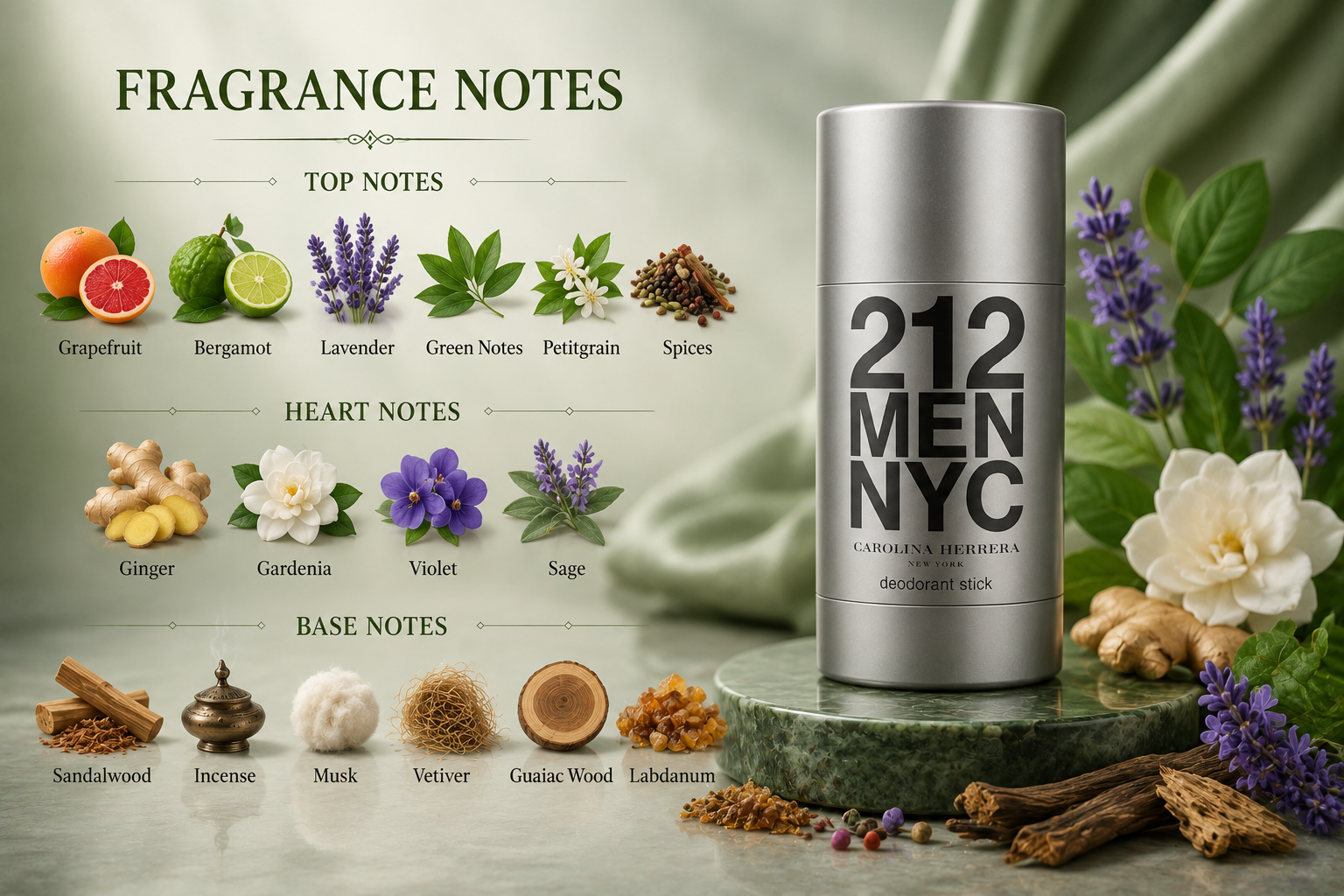 Carolina Herrera 212 Men NYC 75ml Deodorant Stick