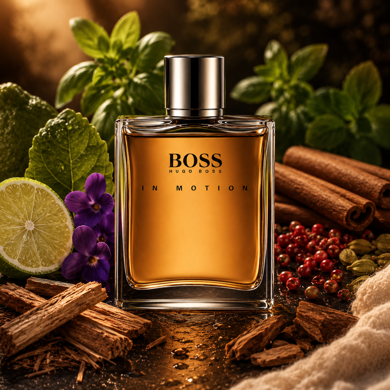 Hugo Boss Boss in Motion Eau de Toilette 100ml Spray for Men â€“ Fresh Spicy Woody Fragrance