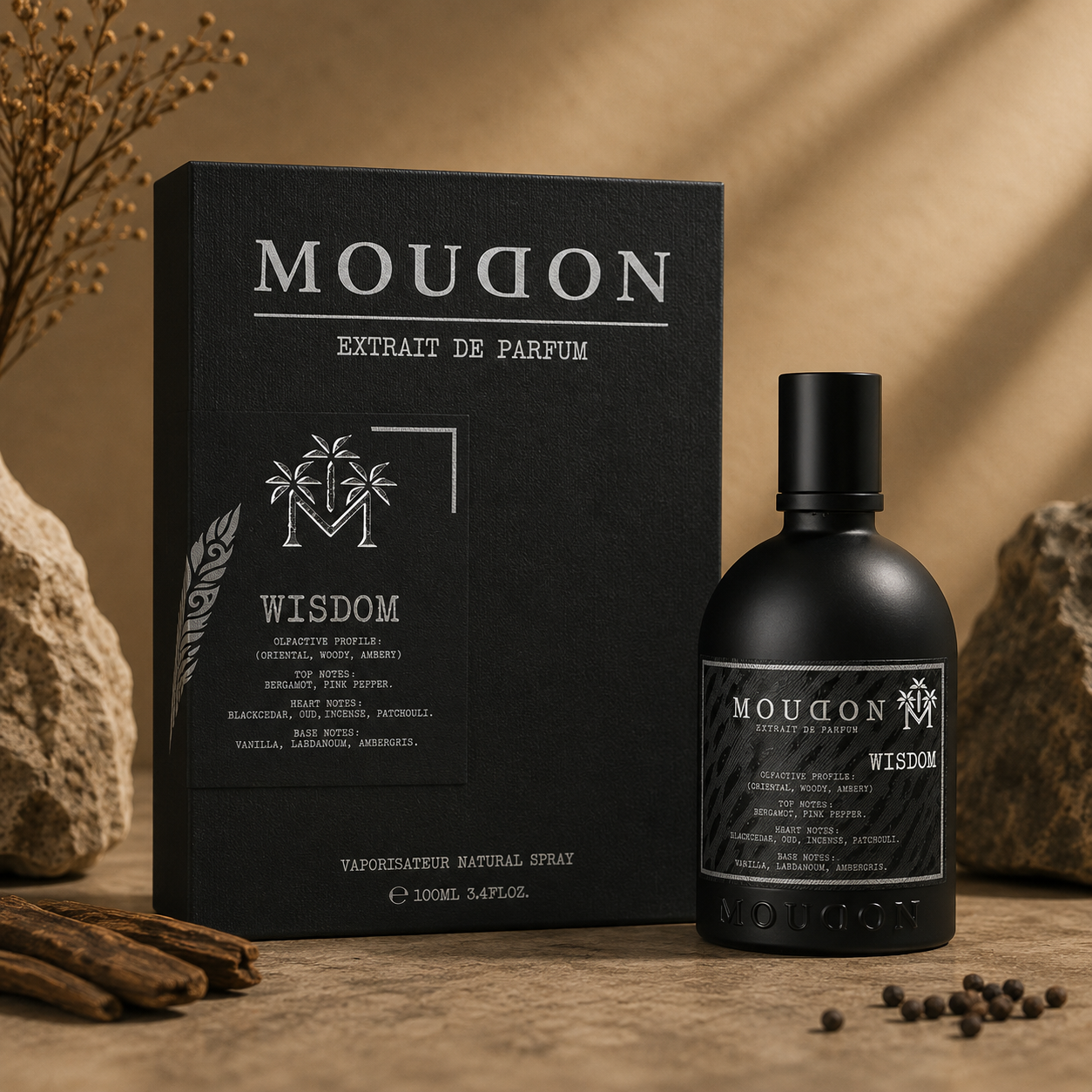 Moudon Wisdom Extrait de Parfum 100ml – A Refined Expression of Clarity & Sophistication