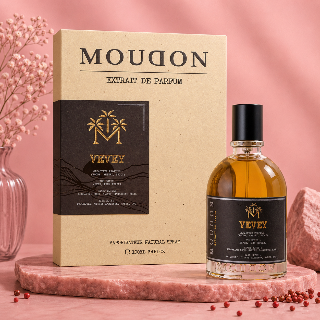 Moudon Vevey Extrait de Parfum 100ml – A Fresh & Sophisticated Unisex Fragrance
