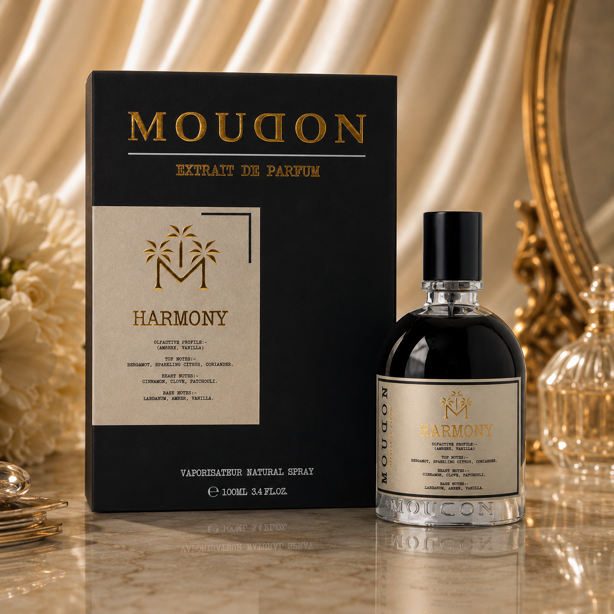 Moudon Harmony Extrait de Parfum 100ml – A Perfect Balance of Freshness & Elegance