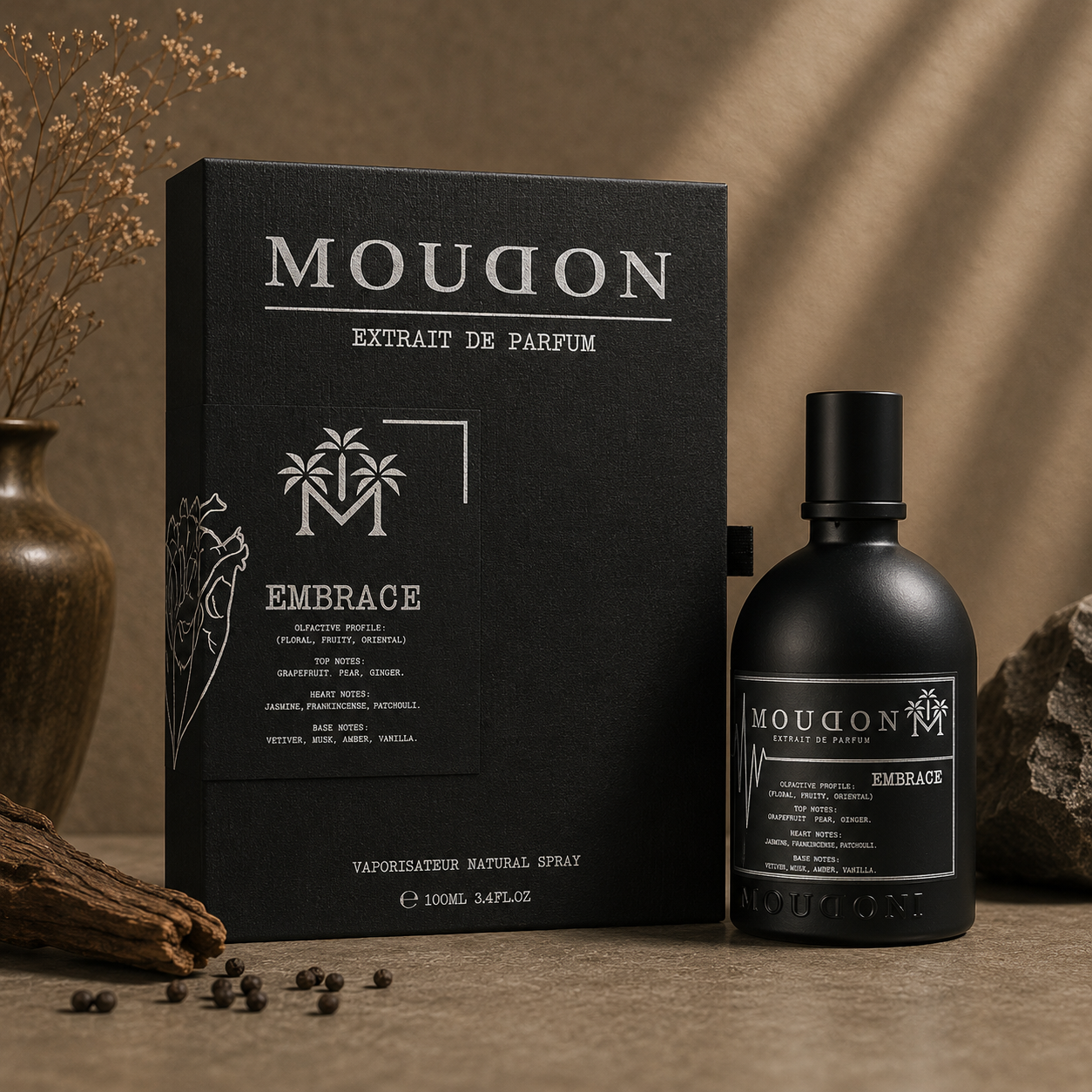Moudon Embrace Extrait de Parfum 100ml – A Warm & Comforting Unisex Fragrance