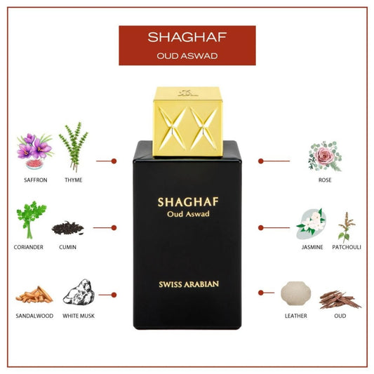 Swiss Arabian Shaghaf Oud Aswad Eau de Parfum 75ml