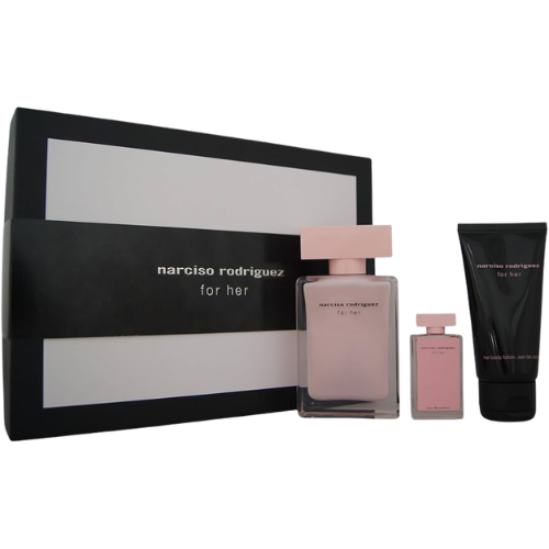 Narciso Rodriguez for Her 50ml EDP Spray /50ml Body Lotion /7.5ml EDP Spray