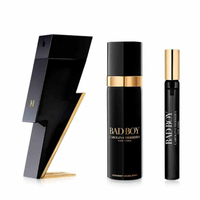 Carolina Herrera Bad Boy Eau de Toilette 100ml, Shower Gel 100ml & 10ml Travel Spray Gift Set
