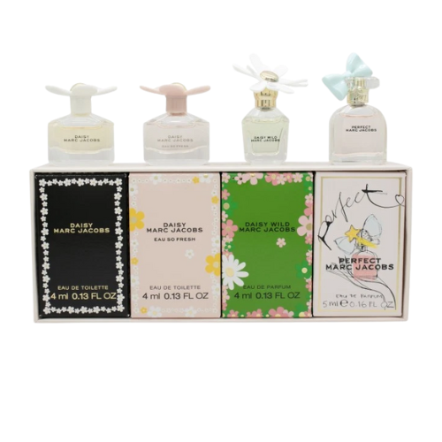 Marc Jacobs Womenâ€™s Mini Set Eau de Toilette â€“ Perfect &amp; Daisy Wild 4ml x 4