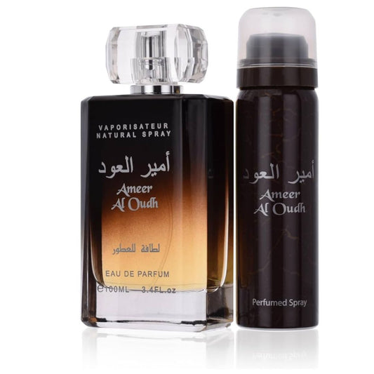 Lattafa Ameer Al Oudh Unisex Eau de Parfum 100ml with Deodorant Set