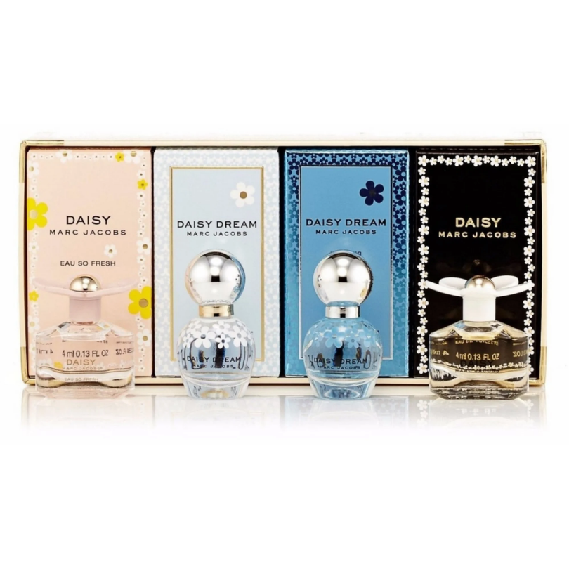 Marc Jacobs Daisy Miniature Gift Set: 3 x 4ml Eau de Toilette Sprays & 5ml Eau de Parfum Spray