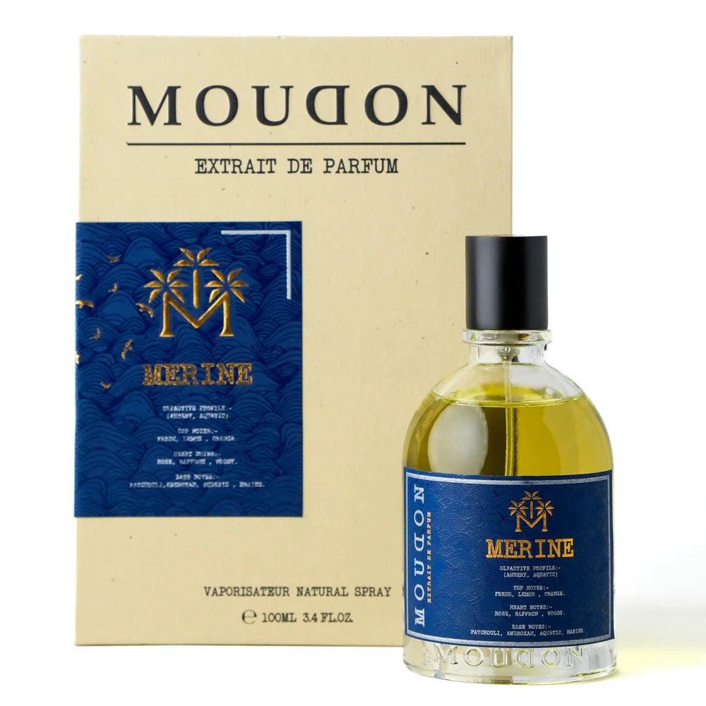 Moudon Merine Extrait de Parfum 100ml – A Fresh Citrus & Spicy Unisex Fragrance