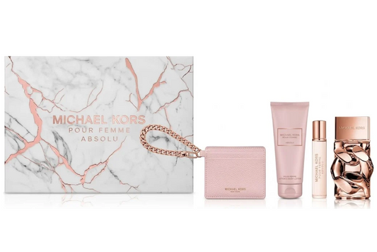 Michael Kors Pour Femme Absolu Eau de Parfum Gift Set 100ml EDP Spray / 100ml Body Lotion / 10ml EDP Spray / Card Holder