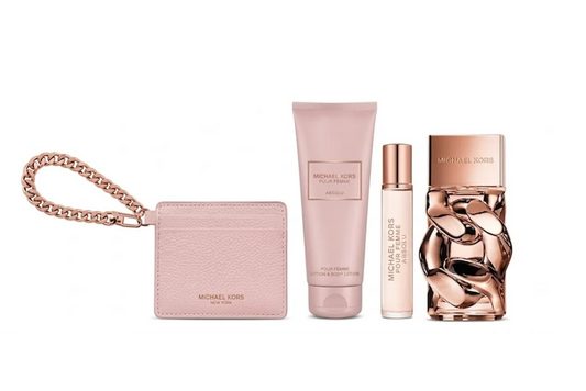 Michael Kors Pour Femme Absolu Eau de Parfum Gift Set 100ml EDP Spray / 100ml Body Lotion / 10ml EDP Spray / Card Holder