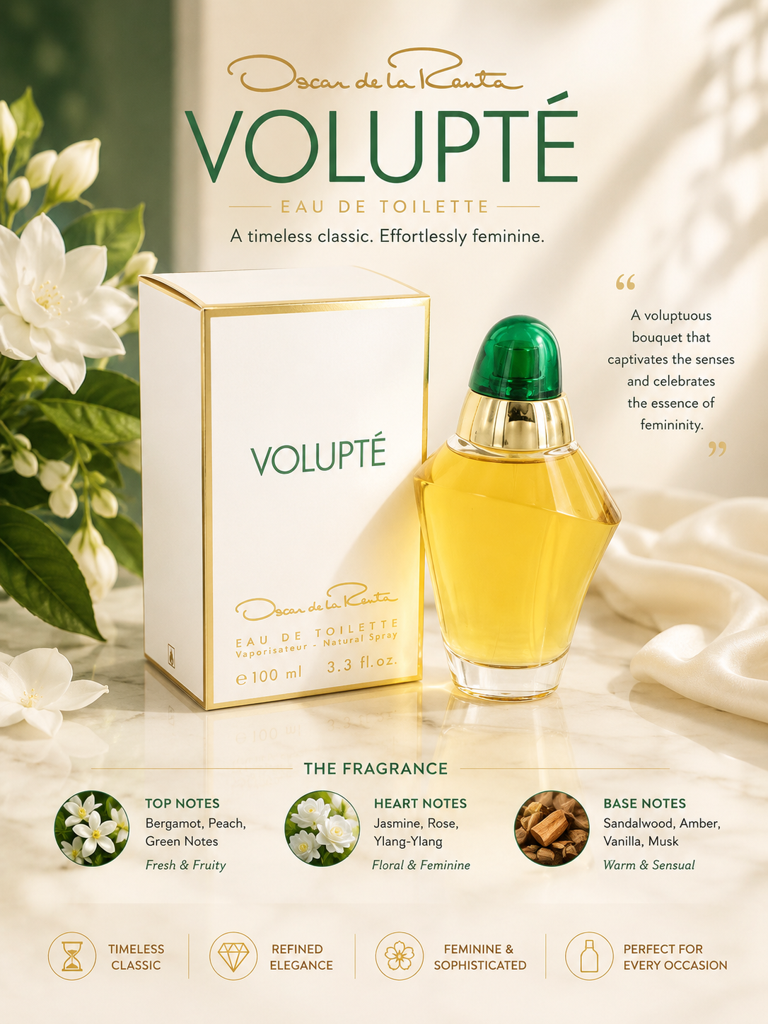 Oscar De La Renta Volupte Eau de Toilette Spray 100ml for Women