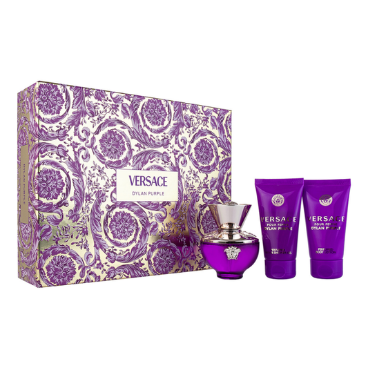 Versace Dylan Purple Eau de Parfum Spray 50ml, Shower Gel 50ml & Body Lotion 50ml Gift Set
