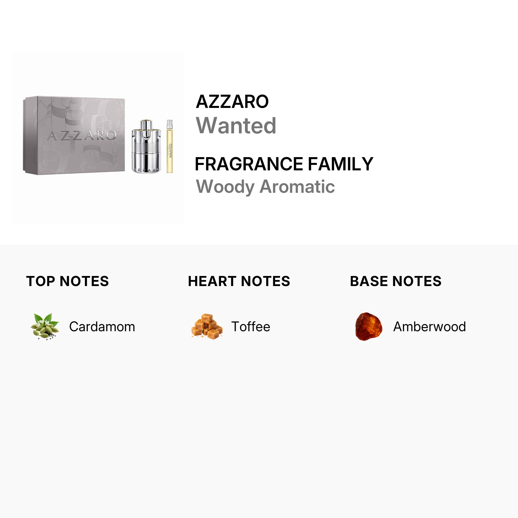 Azzaro Wanted Eau de Parfum Spray 100ml &amp; 10ml Travel Spray Set