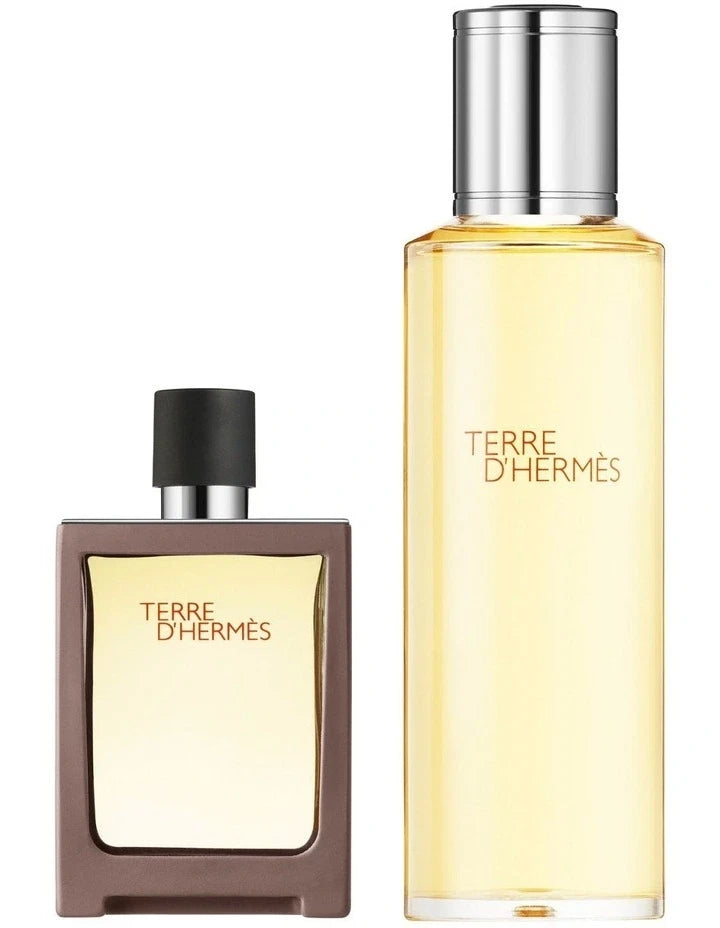 Hermès Terre d’Hermès Eau de Toilette 30ml Refillable Spray with 125ml Refill for Men
