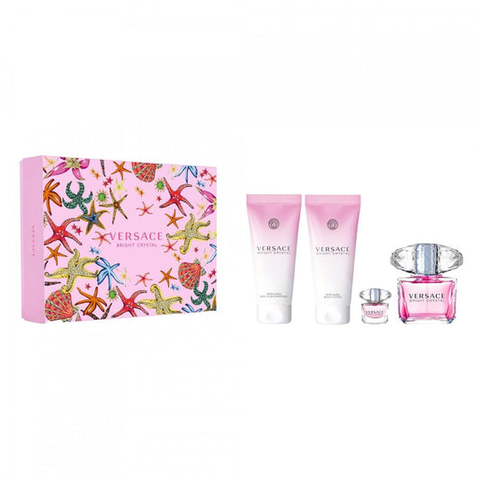 Versace Bright Crystal For Women Eau De Toilette 4pcs set